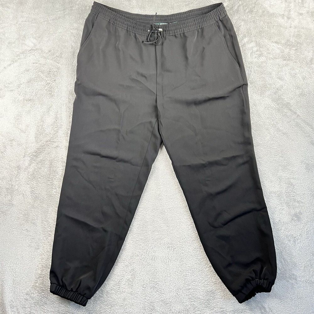 Lauren Ralph Lauren Active Jogger Pants Women's Size 14 Black Drawstring Workout